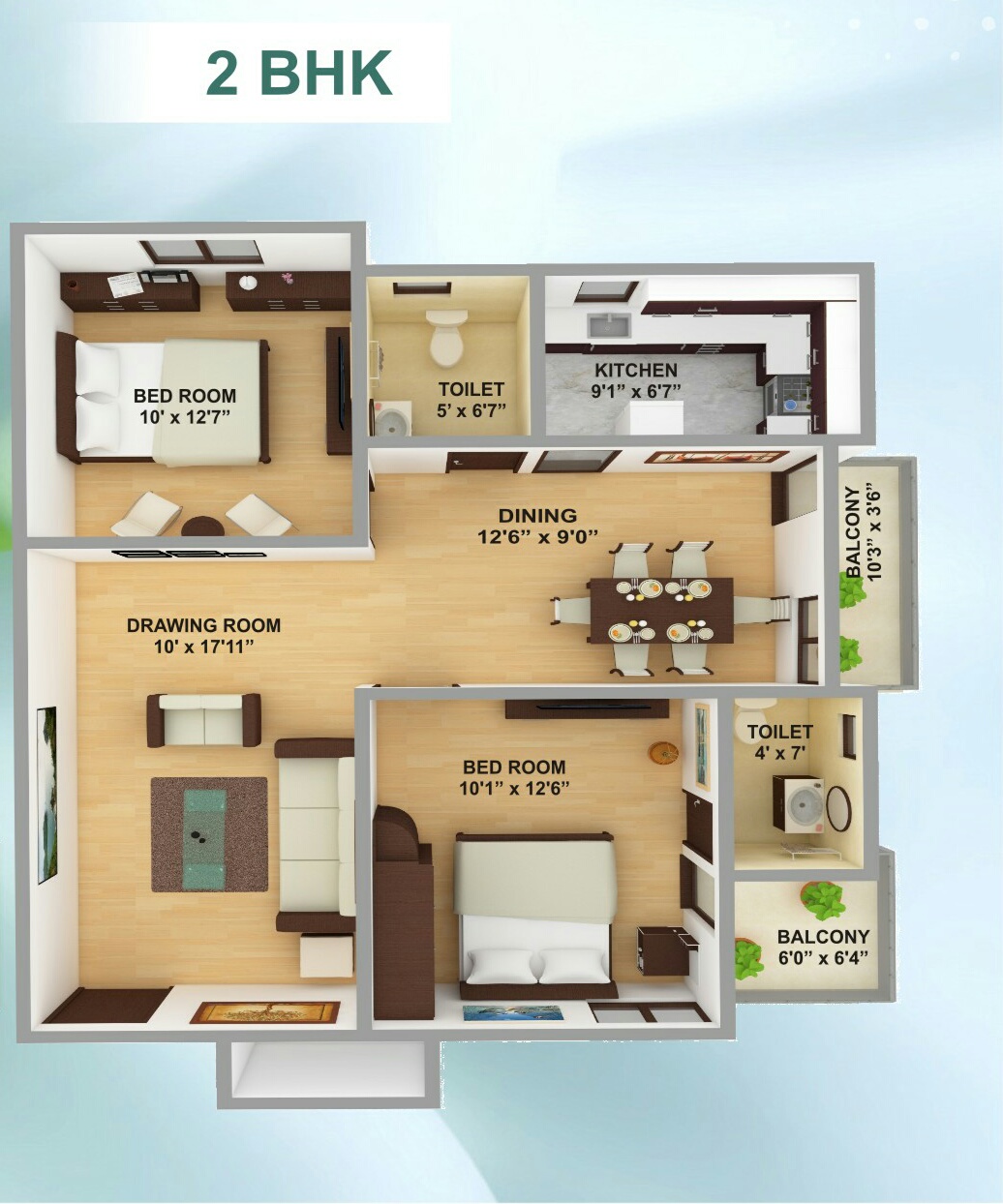 2 BHK Flats in Ranchi, 2 BHK Apartments 