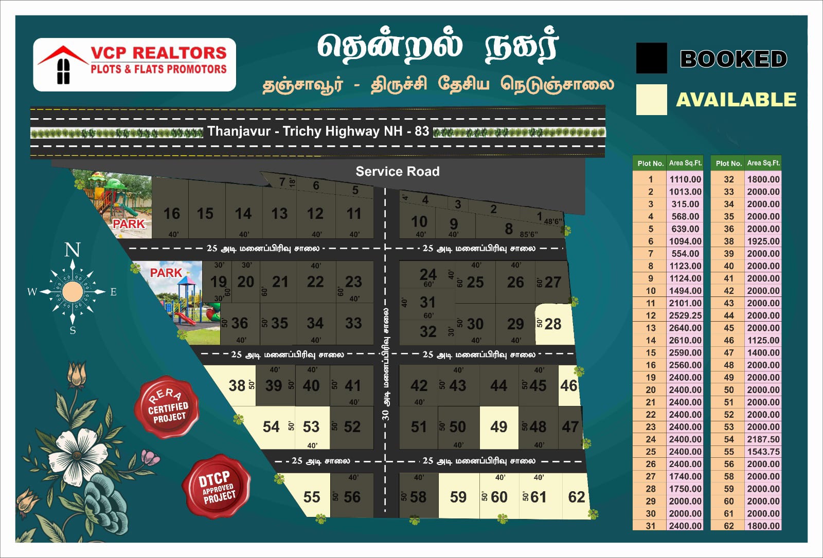 1200 sqft Plots & Land for Sale in Sengipatti