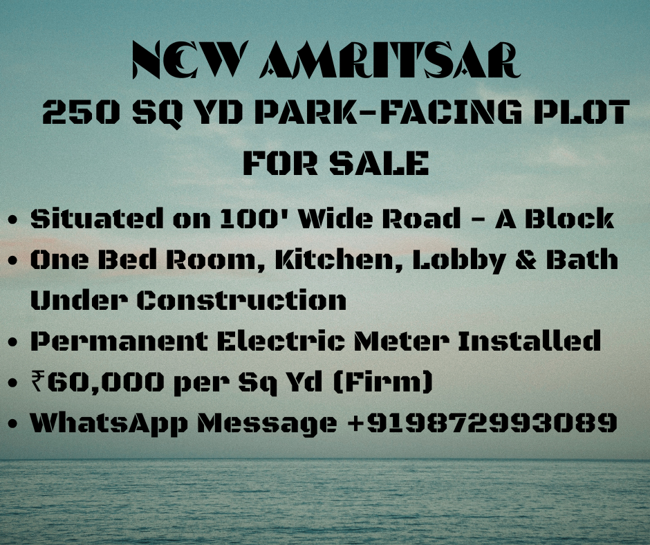 250 Sq Yards Plots & Land for Sale in New Amritsar Colony