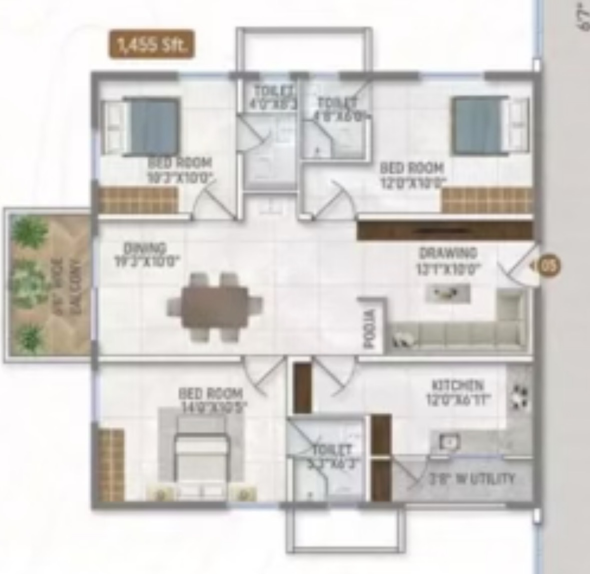 Flat for Resale in Miyapur