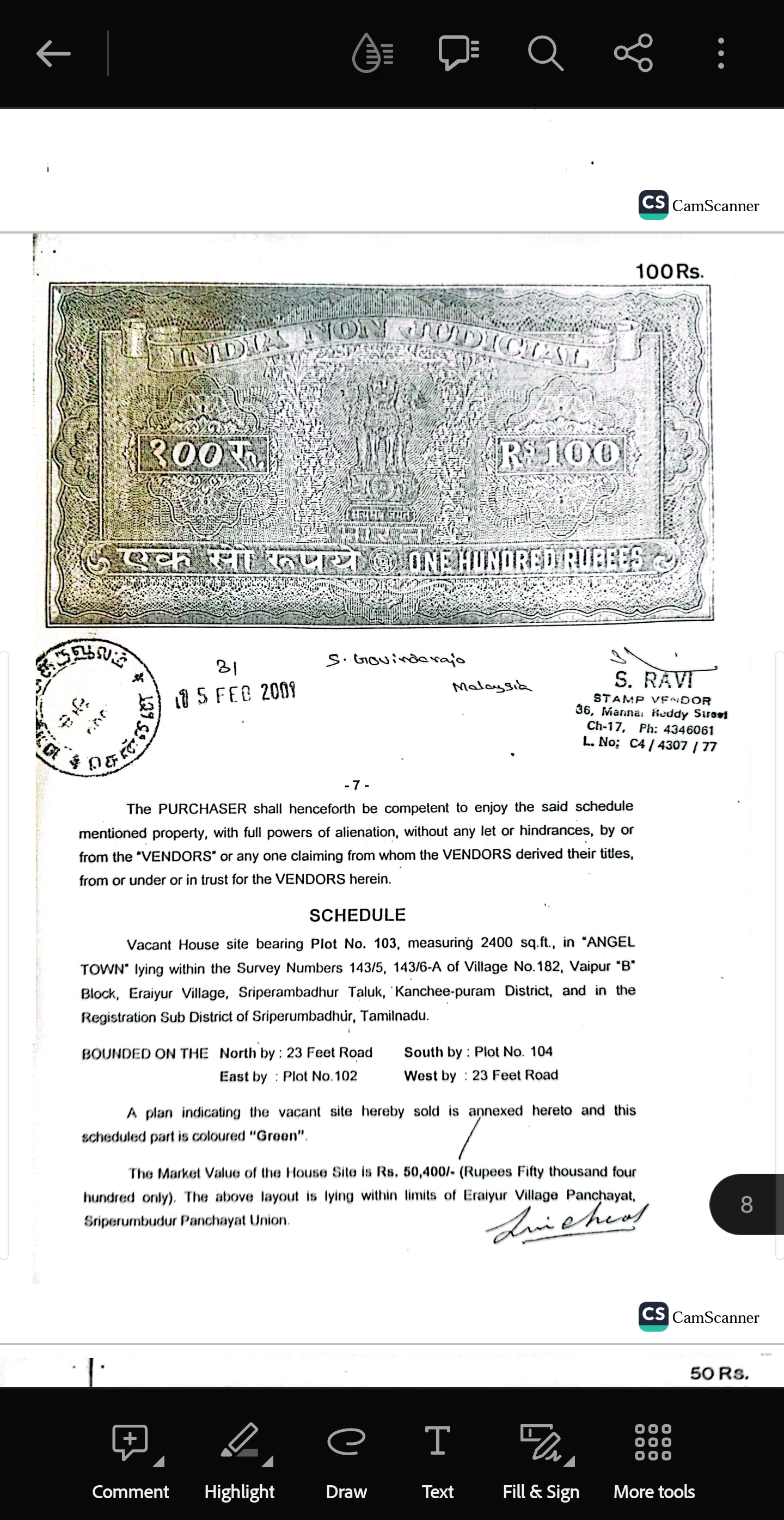2400 sqft Plots & Land for Sale in Eraiyur