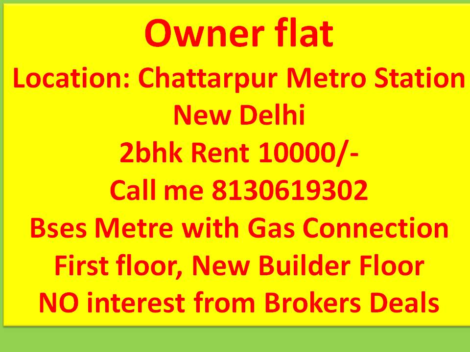 2 BHK Residential Apartment for Rent Only in Chhatarpur