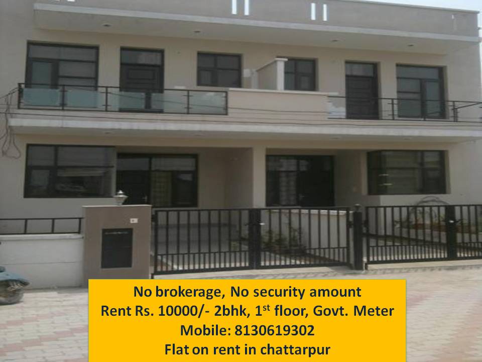 BHK Flats for Rent in Chhatarpur, Delhi, Double Bedroom - Main Image