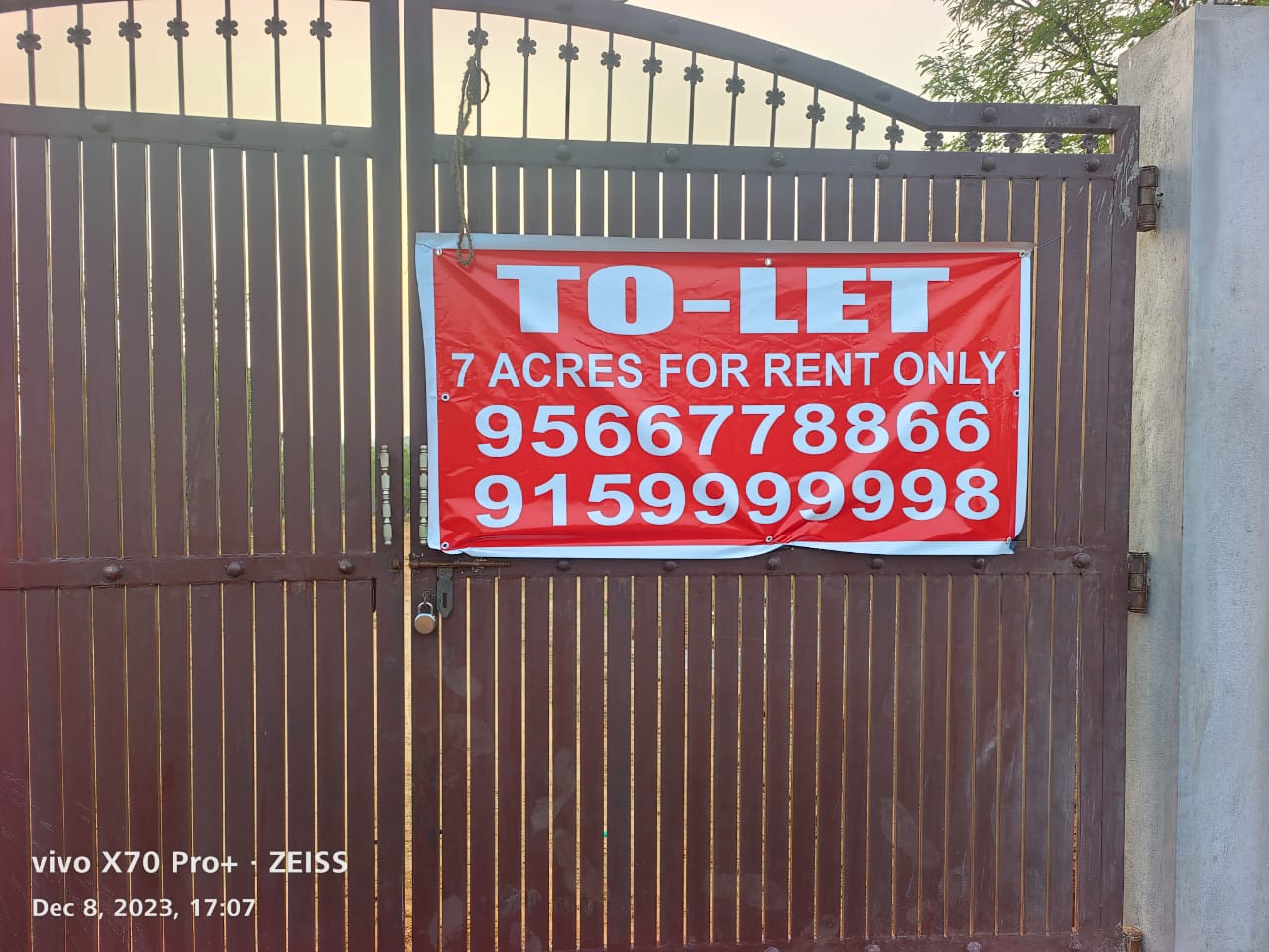 6.75 Acres Industrial/Commercial Space for Rent Only in Berigai